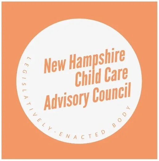 A circle with the words new hampshire child care advisory council on it.